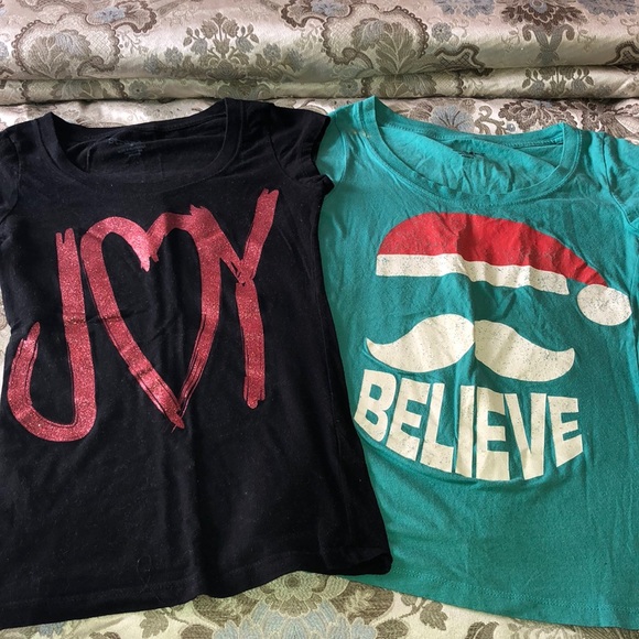 Tops - Christmas Shirts Set of 2 Tops - Christmas Shirts Set of 2